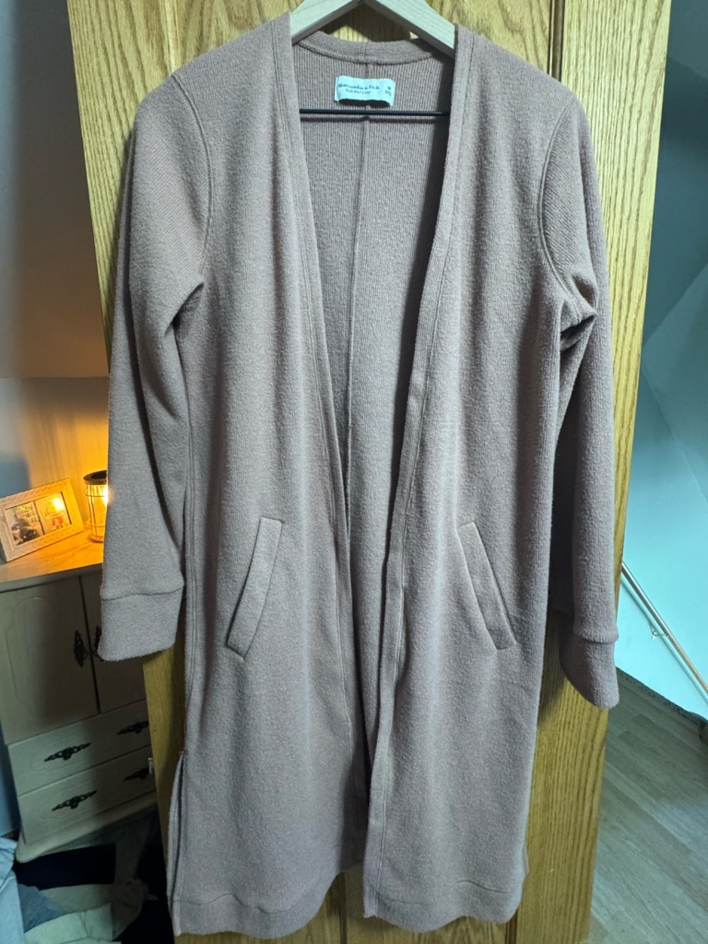 Abercrombie & Fitch Soft A&F Cozy ribbed open duster cardigan